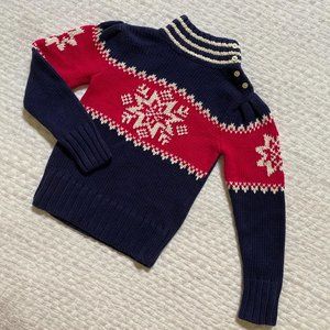GIRLS CHAPS SNOWFLAKE KNIT SWEATER 18M